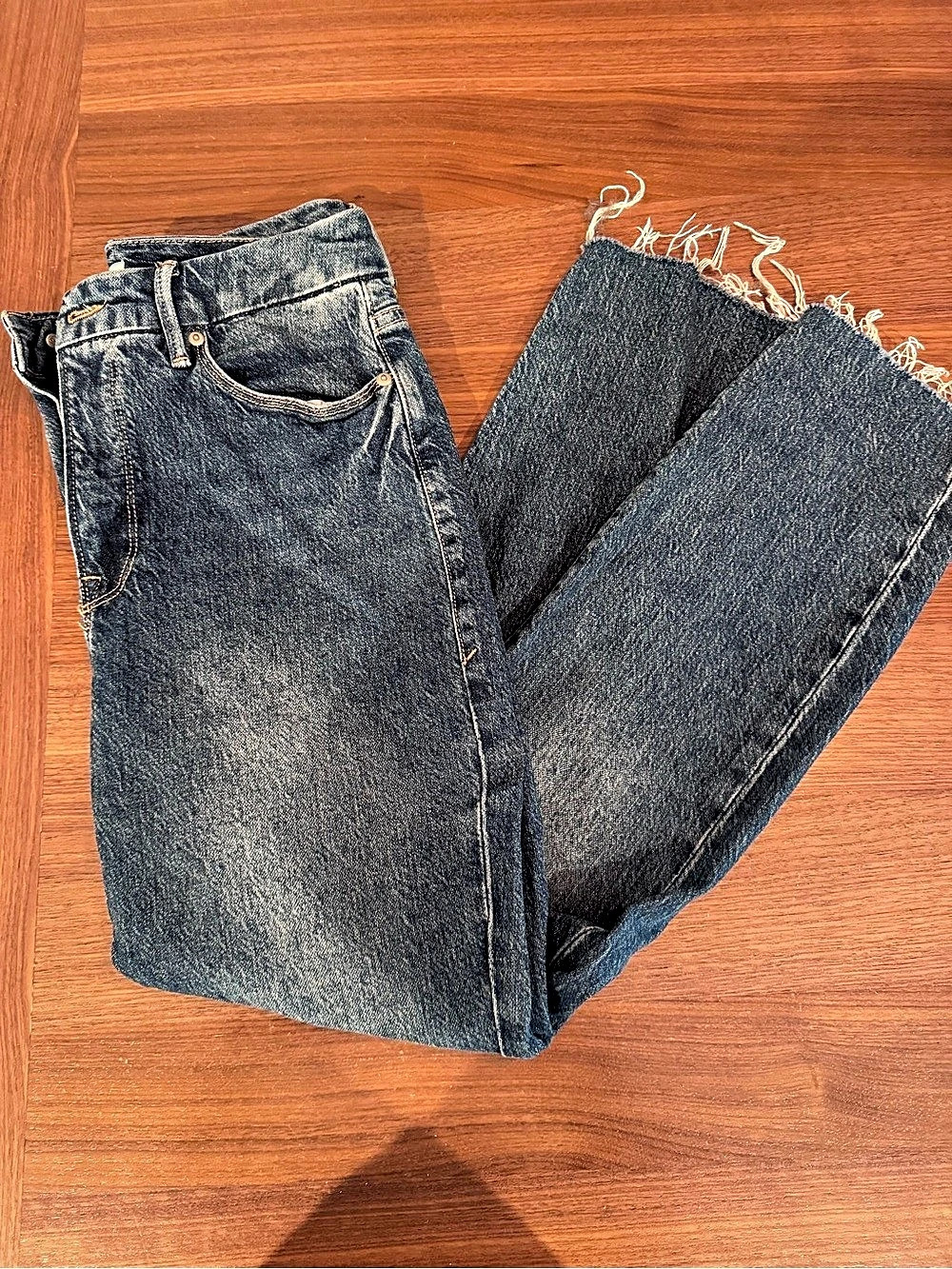 Good American slim Straight Leg Jeans Blue Waist 29 size 8